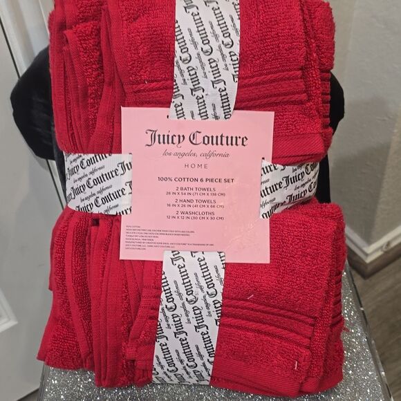 Juicy Couture Home Embossed Logo 6-PC Bath Towel Set - Picture 5 of 6